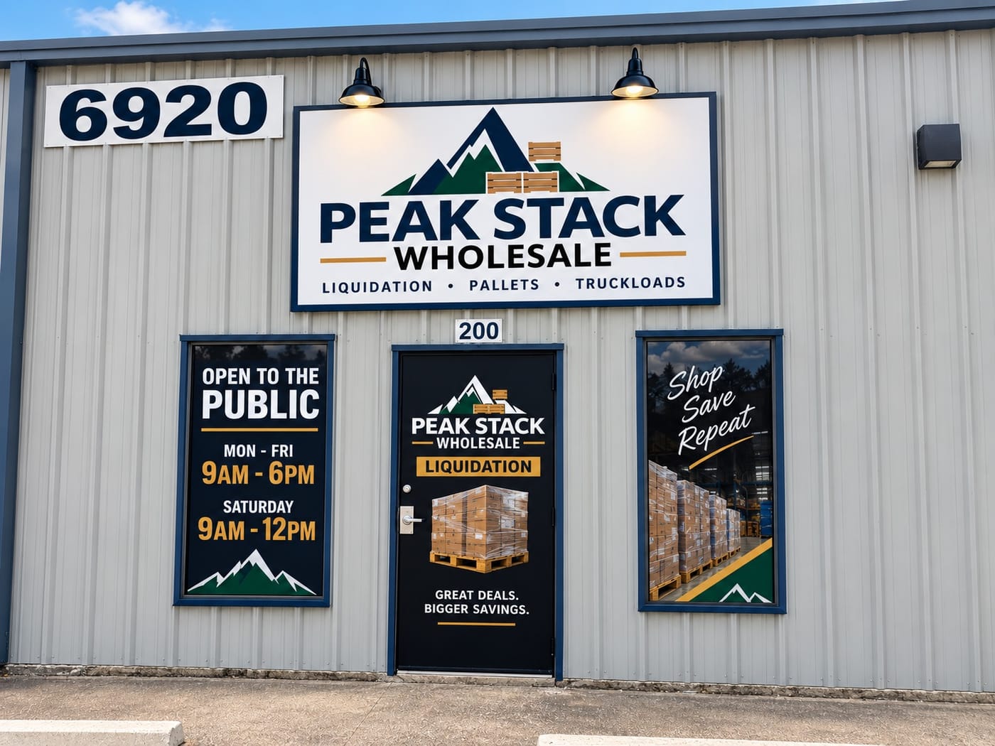 The Peak Stack Wholesale warehouse in Manor, Texas